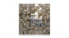 Semiprecious stone mosaic Quartz White and Black — Мозаика из камня с подсветкой — миниатюра