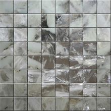 Semiprecious stone mosaic Quartz White and Black