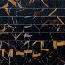 Marble mosaic Black and Gold