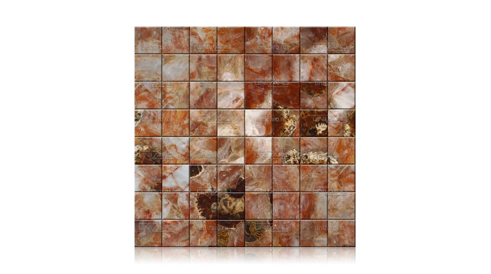 Fossilized Hematoid Quartz — Мозаика из камня