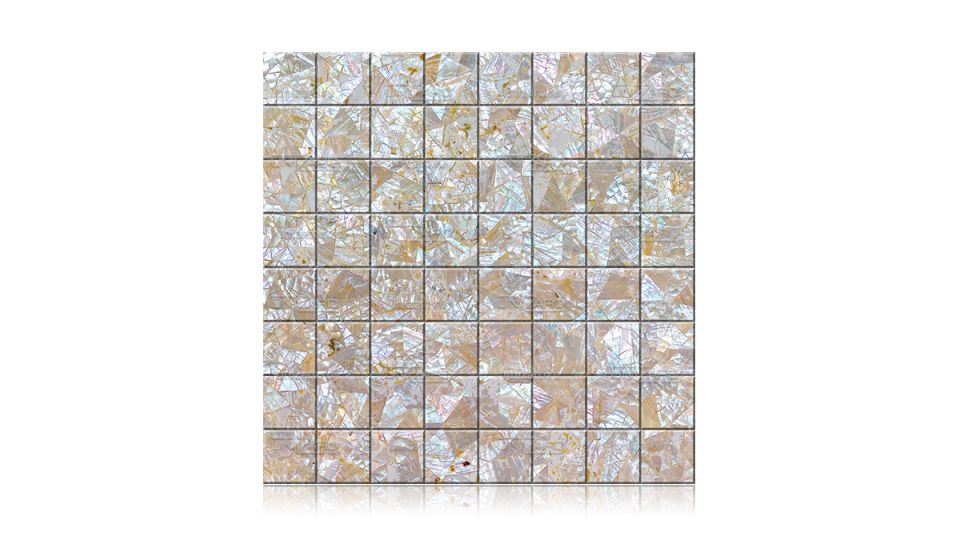 White Mother Of Pearl Rainbow 3d — Мозаика из камня