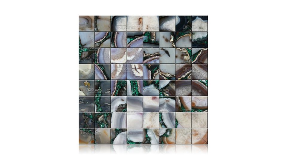 Green Agate Precious Glitter — Мозаика из камня
