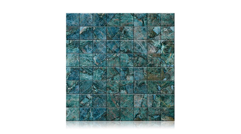Neon Blue Apatite — Мозаика из камня