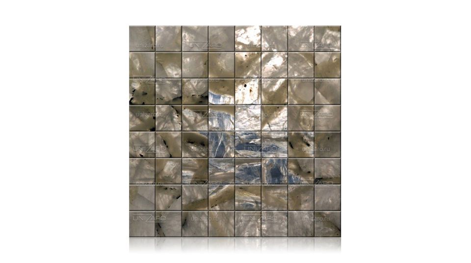 Semiprecious stone mosaic Quartz White and Black — Мозаика из камня с подсветкой