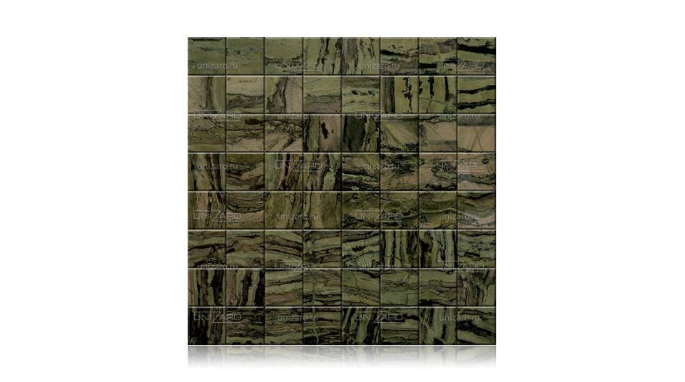 Verde Bamboo Classic (Vein Cut) — Мозаика из камня