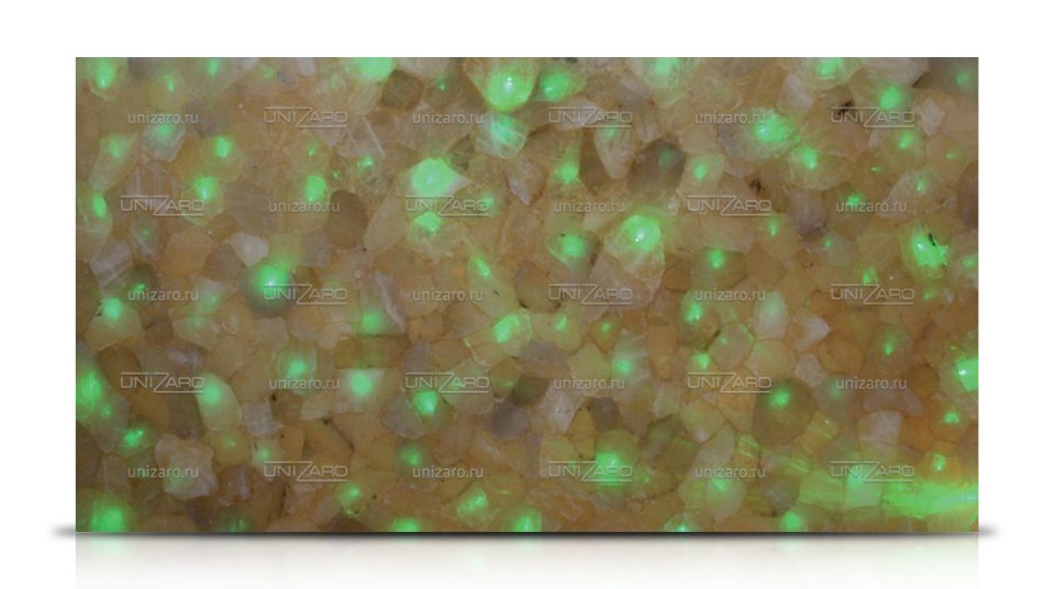 Green Fiber Optic Quartz — Слеб с подсветкой