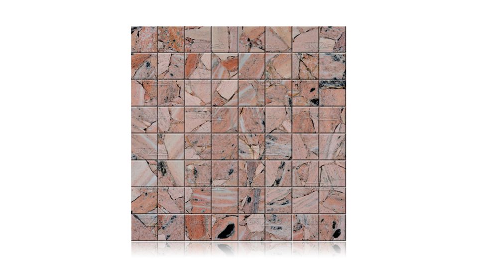 Strawberry Calcite — Мозаика из камня