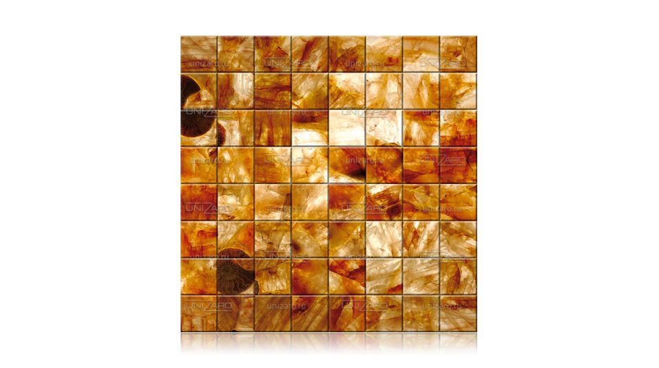 Hematoid Quartz — Мозаика из камня с подсветкой
