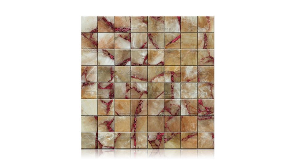 Hematoid Quartz Precious Glitter — Мозаика из камня