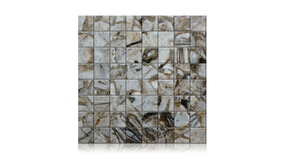 Rutilated Breche Agate — Мозаика из камня