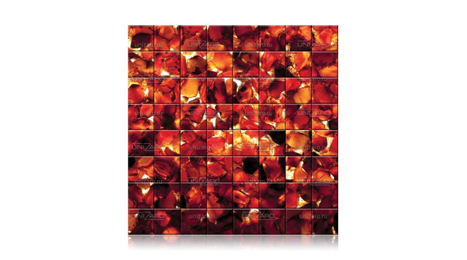 Carnelian Red — Мозаика из камня с подсветкой