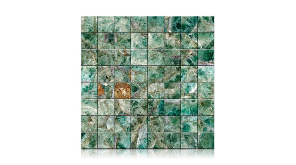 Emerald Fluorite — Мозаика из камня