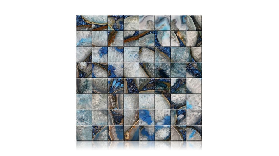 Blue Agate Precious Glitter — Мозаика из камня