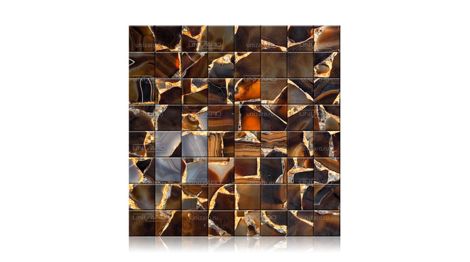 Agate Diamond Black Gold — Мозаика из камня