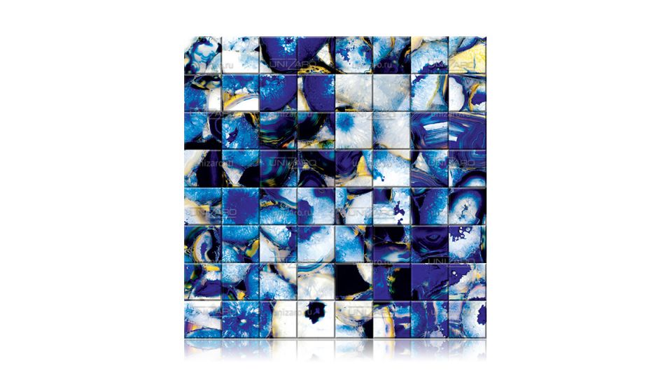 Blue Agate — Мозаика из камня с подсветкой