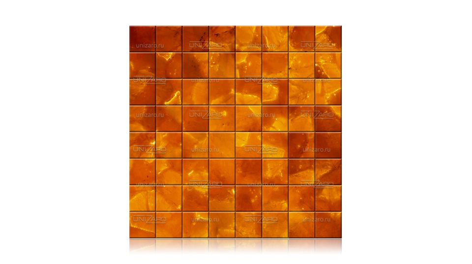 Orange Glow Quartz — Мозаика из камня с подсветкой