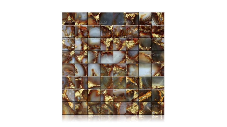 Carnelian Brown Precious Gold — Мозаика из камня
