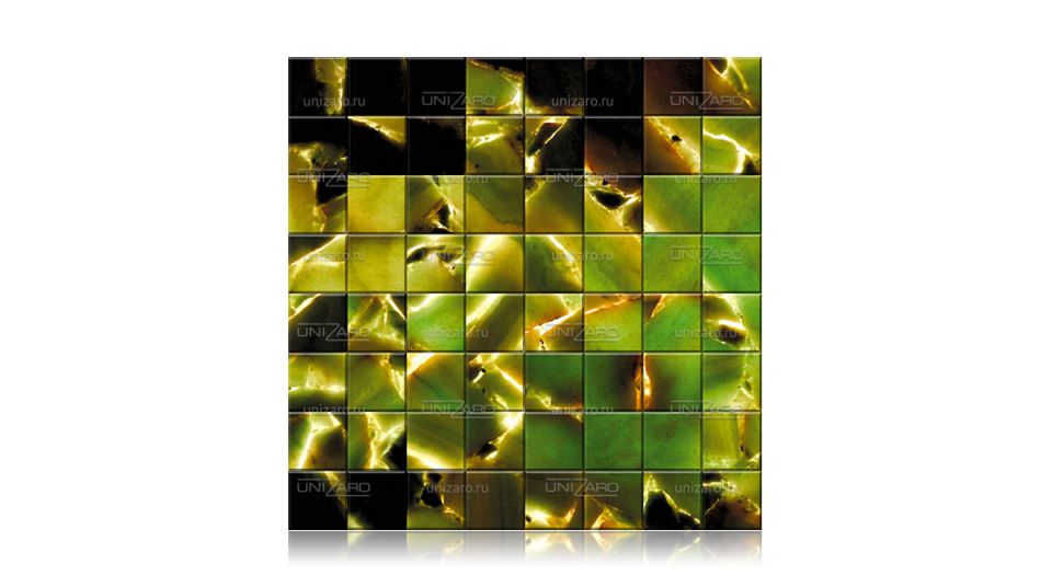 Aventurine Green — Мозаика из камня с подсветкой