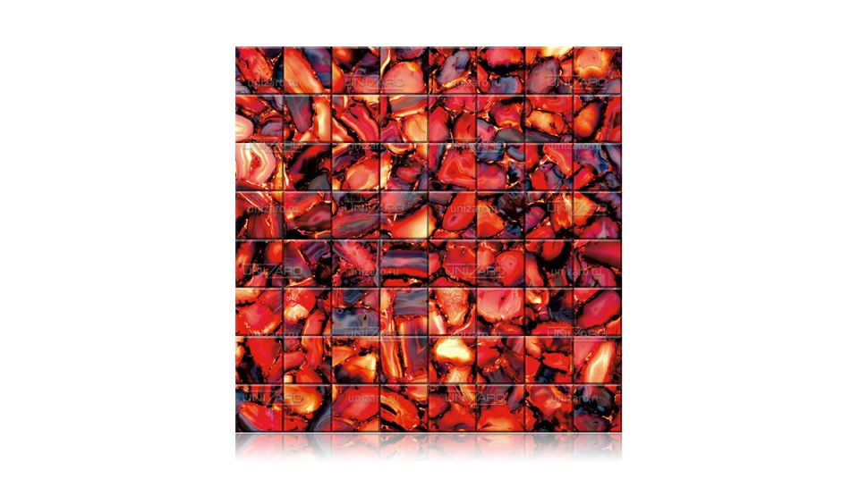 Red Agate — Мозаика из камня с подсветкой