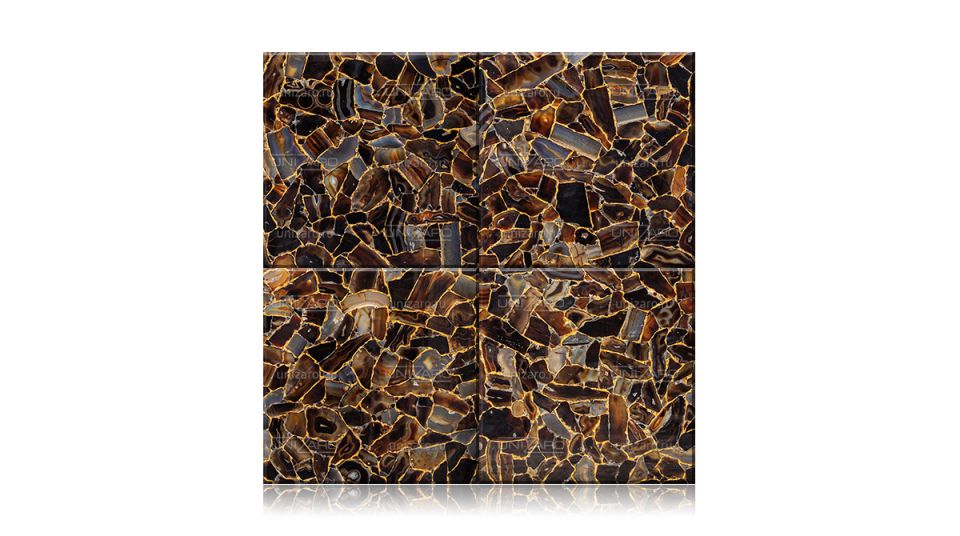 Agate Diamond Black Gold — Плитка из камня