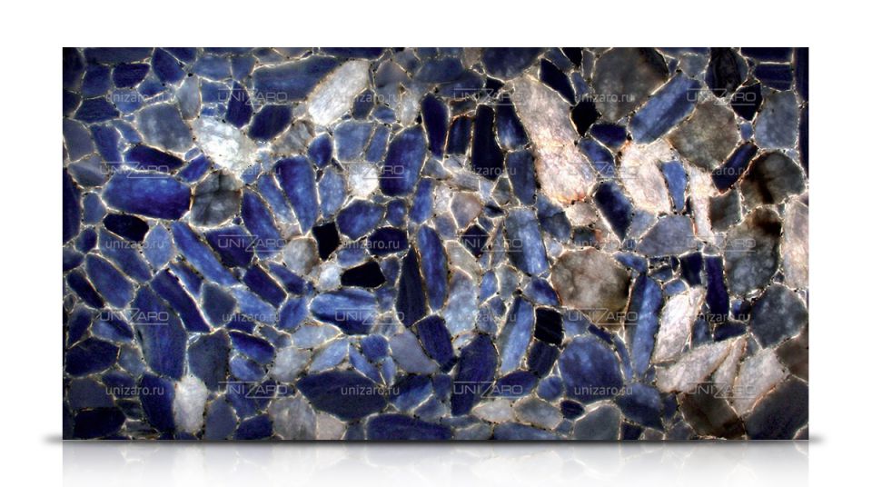 Ice Blue Calcite — Слеб с подсветкой