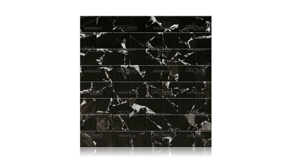 Black Obsidian Precious Silver — Мозаика из камня