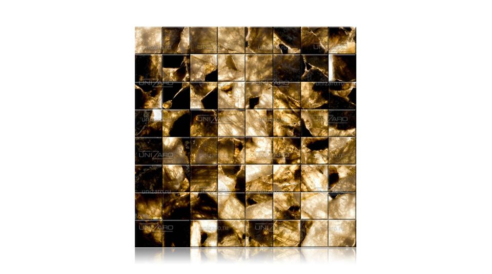 Fossilized Smoky Quartz — Мозаика из камня с подсветкой